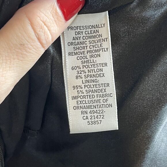 Vintage Cache Dress Womens 8 Black Cocktail Party Ruffle Mini 90s Y2K Whimsigoth - Picture 6 of 8